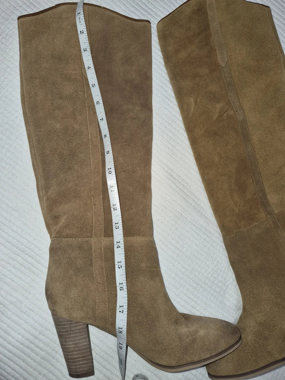 Guess Suede Over-the-Knee Boots in Taupe Brown